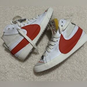 Nike Blazer Mid '77 Jumbo Shoes White Mantra Orange Mens Size US 10.5